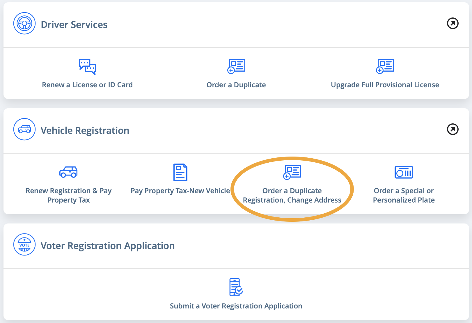 change address on registration