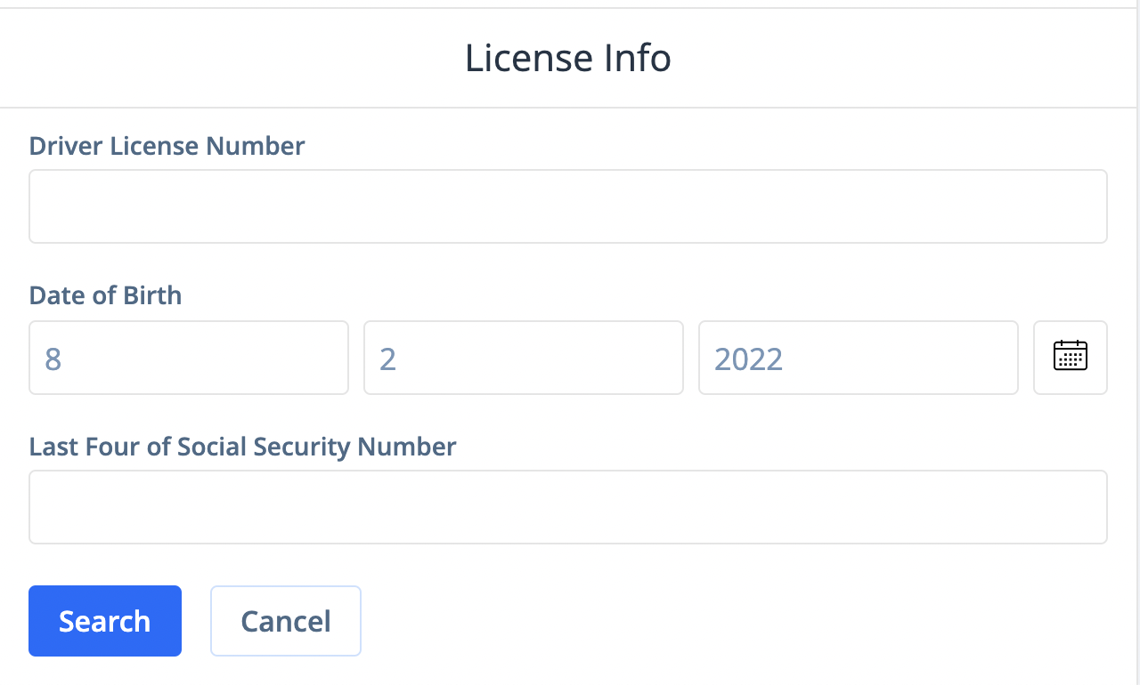 PayIt Digital Wallet - User Driver License Information Files